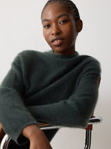 Halo Cashmere Oversized Jumper | Green