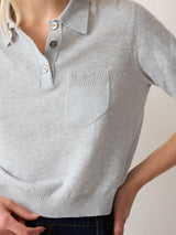 Linen Cotton Polo | Blue