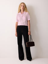 Linen Cotton Polo | Pink