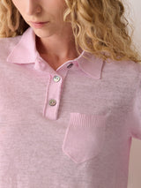 Linen Cotton Polo | Pink