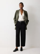 Double Faced Shawl Coat | Blue