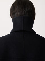 Double Faced Shawl Coat | Navy