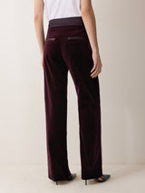 Velvet Satin Tailored Trouser | Purple