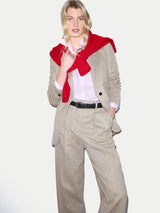 Nik Wool Melange Trouser | Brown