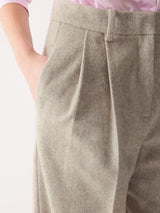 Nik Wool Melange Trouser | Brown