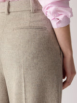 Nik Wool Melange Trouser | Brown