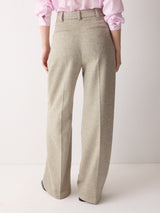 Nik Wool Melange Trouser | Brown