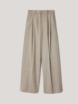 Nik Wool Melange Trouser | Brown