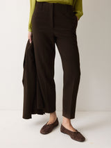 Lisson Crepe Trouser | Brown