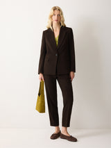 Lisson Crepe Trouser | Brown