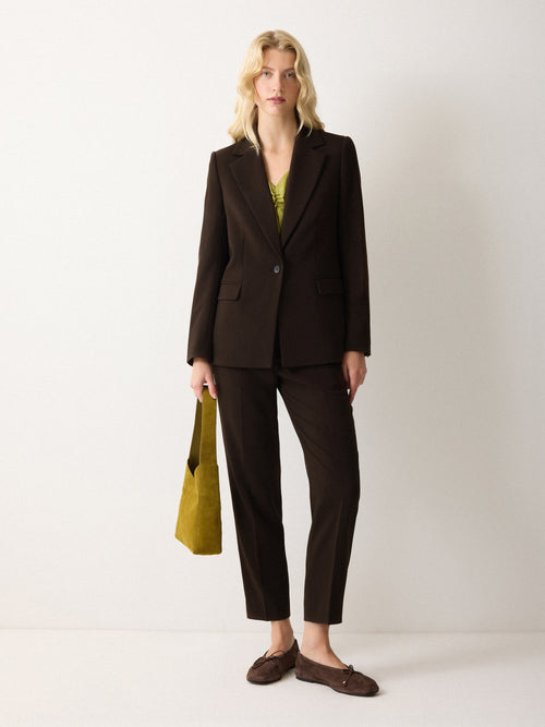 Lisson Crepe Trouser | Brown