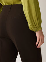 Lisson Crepe Trouser | Brown