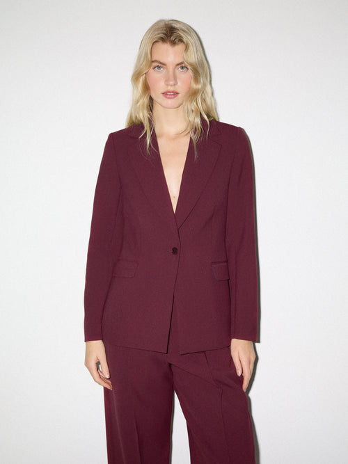 Kenley Compact Blazer | Burgundy