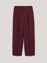 Warren Compact Pleat Trouser | Burgundy