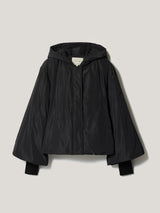 Short Hooded Puffer Coat | Black