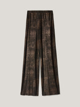 Crackle Gold Wide Leg Trouser | Gold
