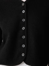 Boiled Wool Blend Jacket | Black