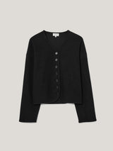 Boiled Wool Blend Jacket | Black
