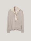 Silk Scarf Sweater | Cream