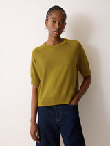 Fine Merino Raglan T-shirt | Green