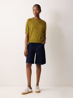 Fine Merino Raglan T-shirt | Green