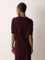 Fine Merino Raglan T-shirt | Burgundy