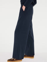Luxe Pleated Track Pant | Navy
