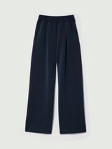 Luxe Pleated Track Pant | Navy