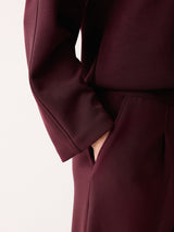 Luxe Pleated Track Pant | Burgundy