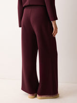 Luxe Pleated Track Pant | Burgundy