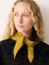 Halo Cashmere Triangle Scarf | Mustard