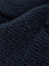 Cashmere Rib Beanie | Navy