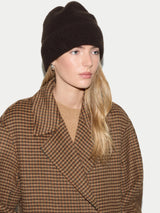 Cashmere Rib Beanie | Brown