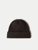 Cashmere Rib Beanie | Brown