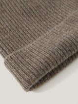 Cashmere Rib Beanie | Taupe