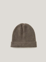 Cashmere Rib Beanie | Taupe
