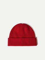 Cashmere Rib Beanie | Red