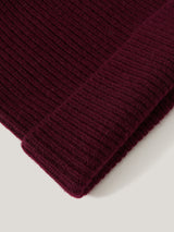 Cashmere Rib Beanie | Burgundy