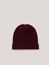 Cashmere Rib Beanie | Burgundy