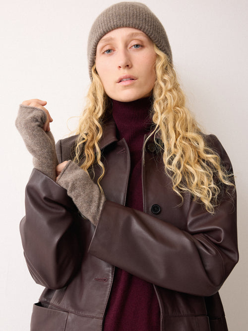 Cashmere Mittens | Taupe