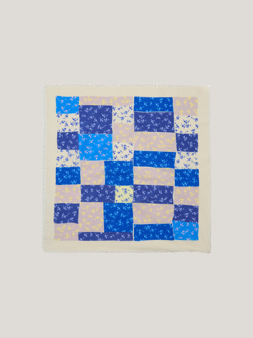 Patchwork Bandana Scarf | Blue