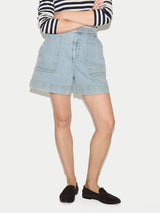 Denim Patch Pocket Short | Light Blue Wash