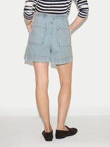 Denim Patch Pocket Short | Light Blue Wash