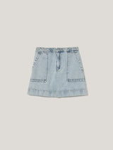 Denim Patch Pocket Short | Light Blue Wash