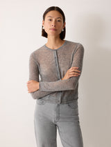 Tissue Wool Cardigan | Grey