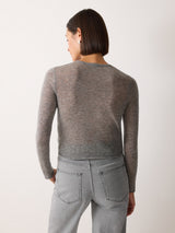 Tissue Wool Cardigan | Grey