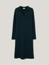 Wool Blend Collar Dress | Green