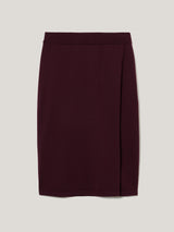Fine Merino Wrap Skirt | Burgundy