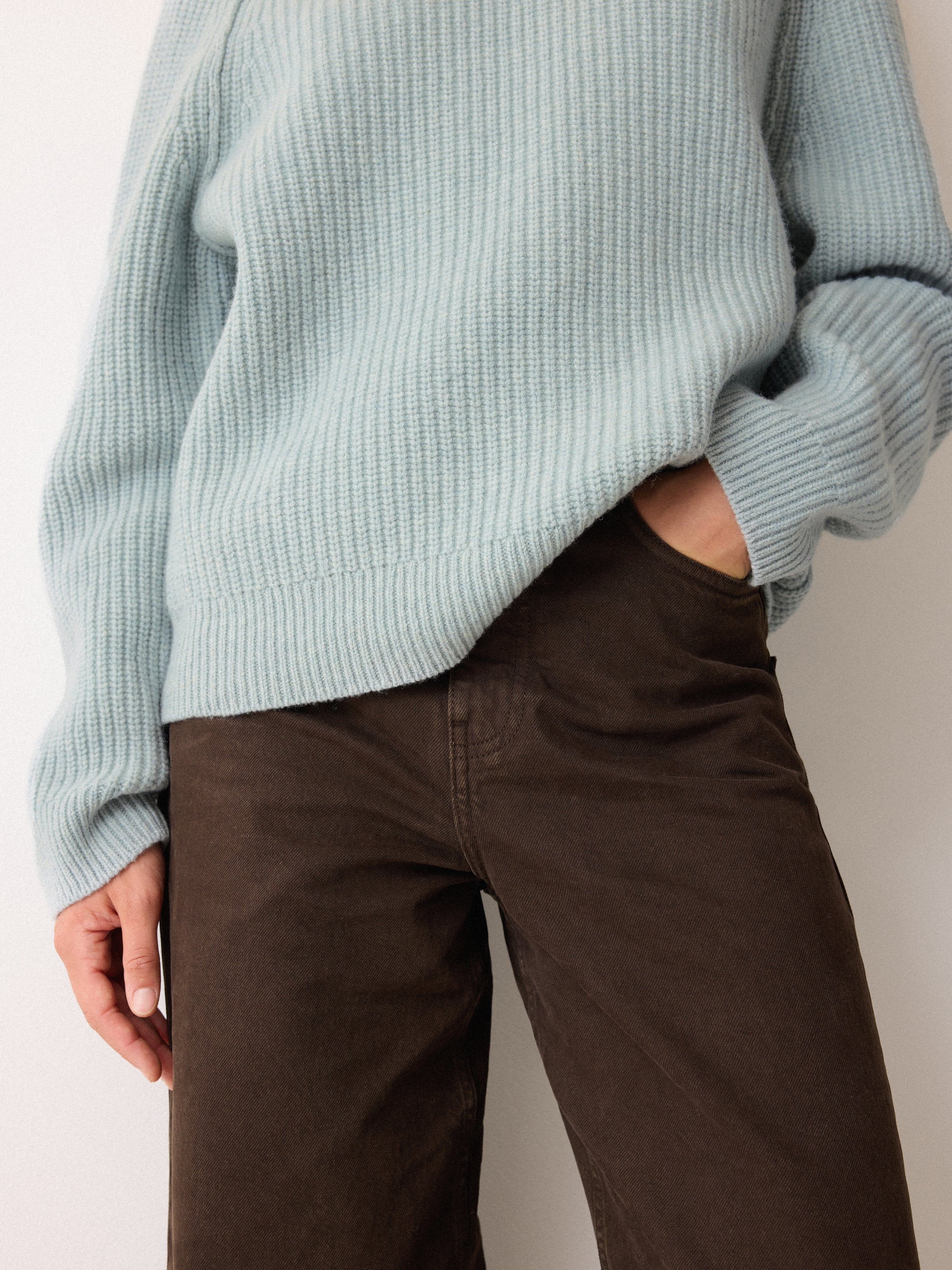 Fishermans Rib Cocoon Jumper | Blue – Jigsaw