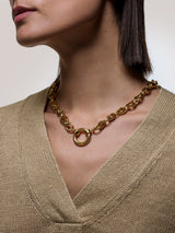 Round Link Chain Necklace | Gold